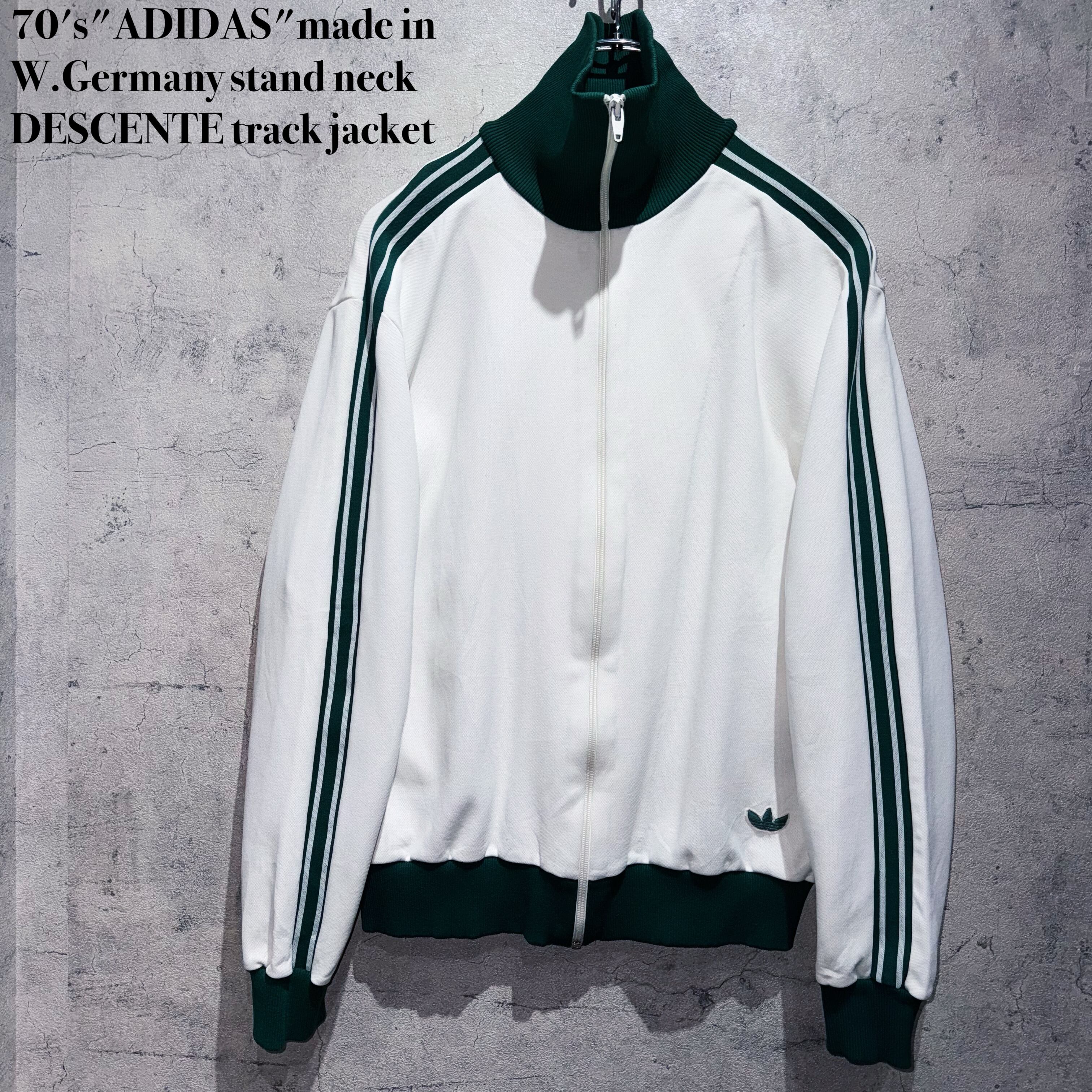 70's"ADIDAS"made in W.Germany stand neck DESCENTE track jacket