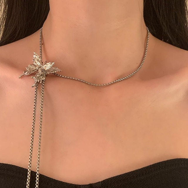 Heytao蝶のタッセルネックレス・ウエストチェーン 3way