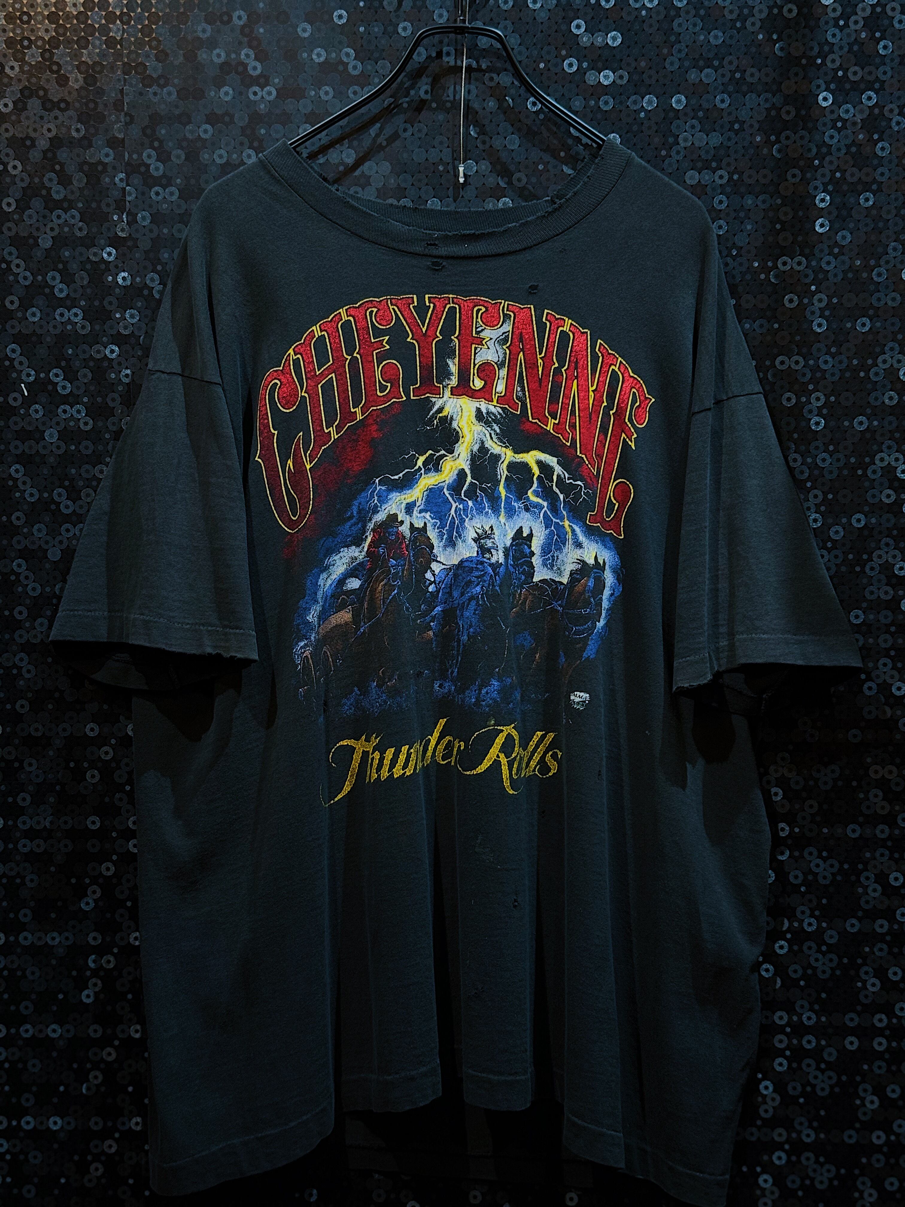 【ÆIEM】"CHEYENNE Thunder Rolls"vintage CHEYENNE detail T-shirt