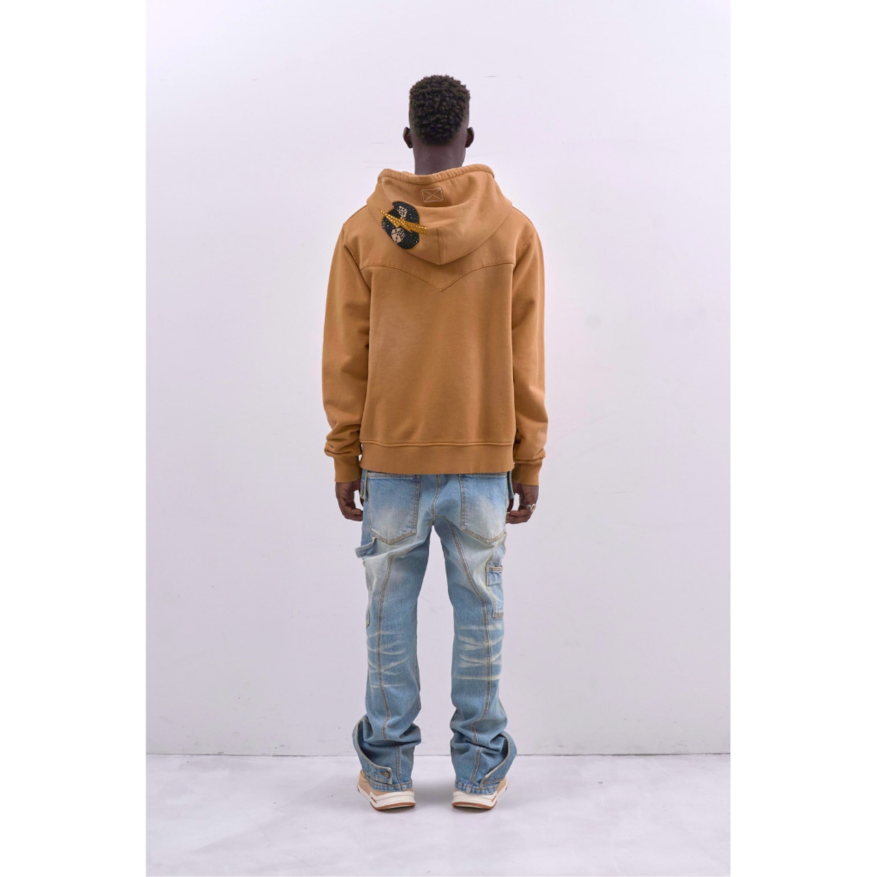 MLVINCE / army zip hoodie brown