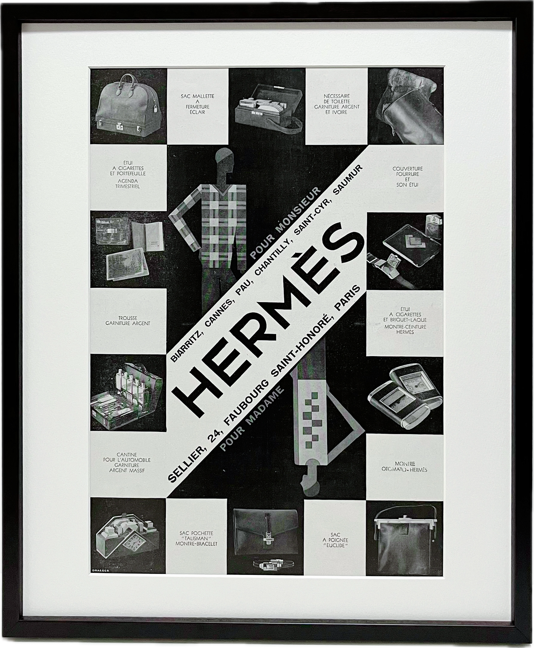 1929 広告＞HERMES エルメス ポスター ヴィンテージ アート