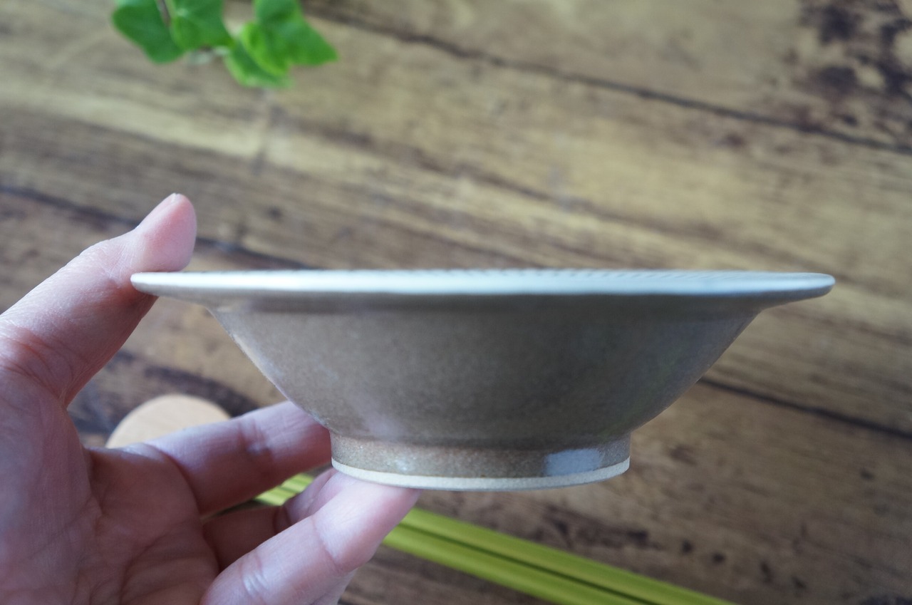 小石原焼  宝山窯  14cm （4.5〜5寸）リム付き小鉢　③   [21-250]
