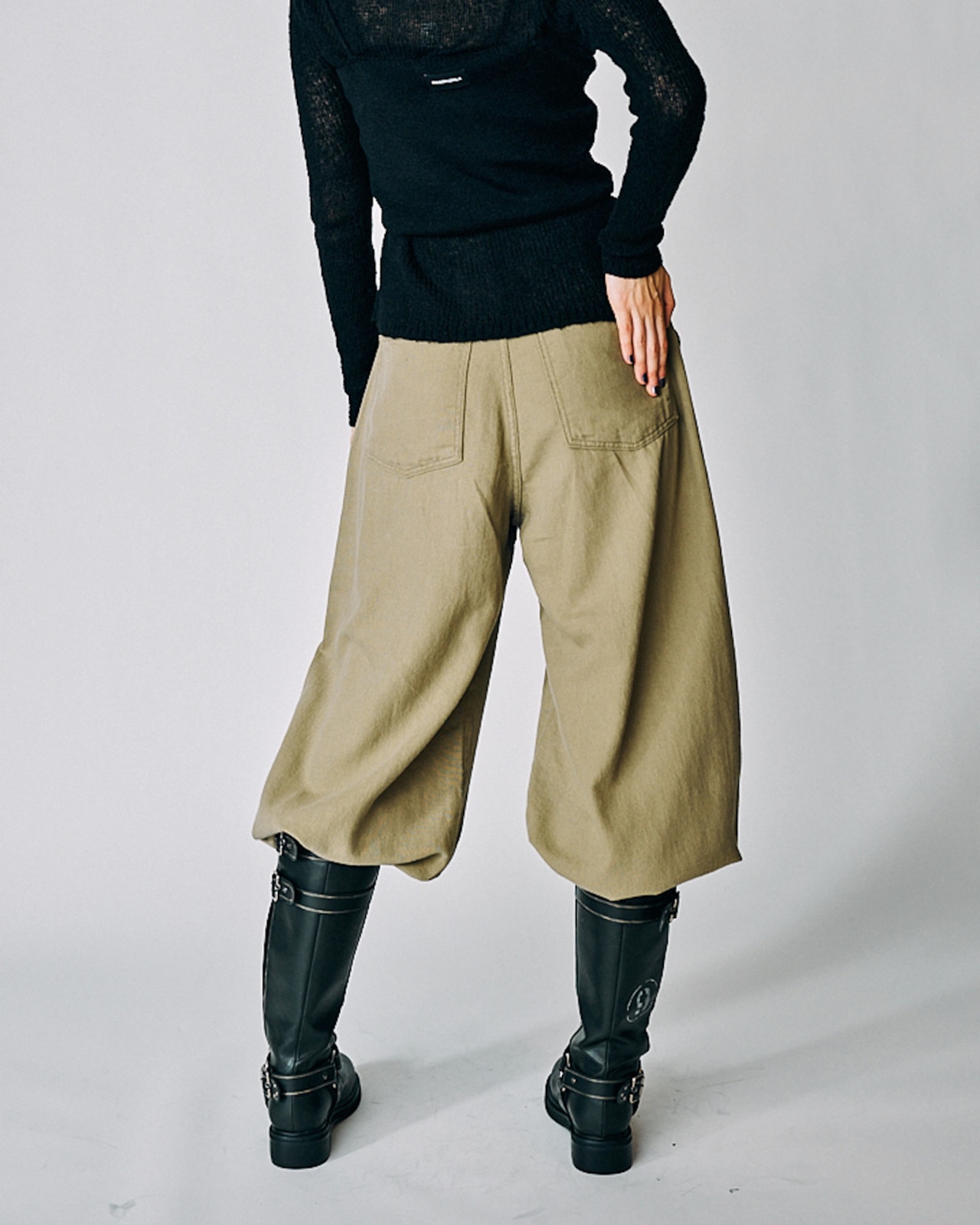 サイドペイントオーバルジョガーパンツ (KHAKI) CQ-49018