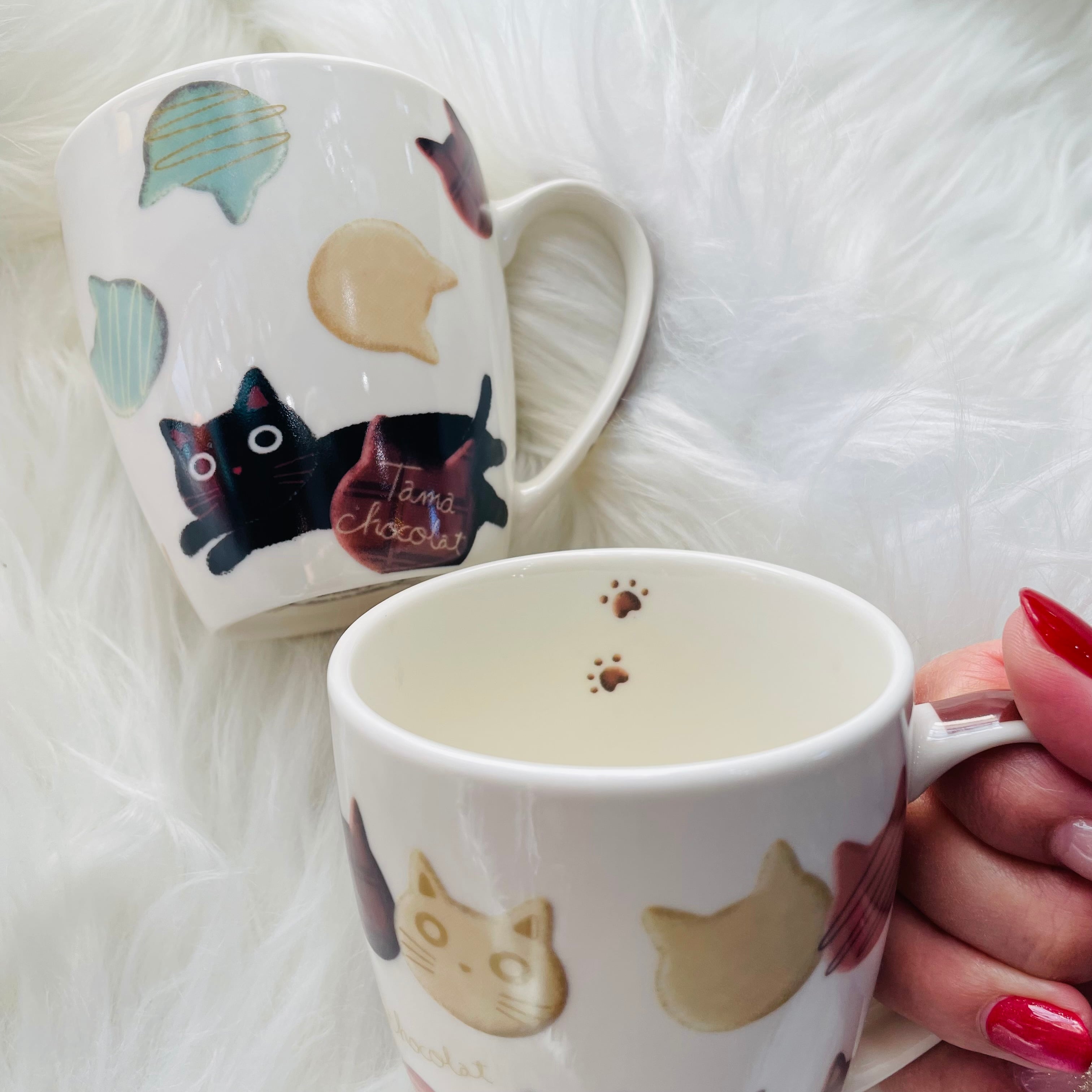 マグカップ|たまショコラマグ 猫 ねこ ネコ 猫雑貨 猫グッズ 猫柄 かわいい プレゼント 贈り物 おうち時間 おうちカフェ