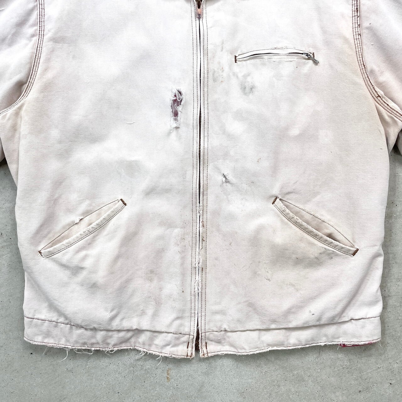 90s カーハート　carhartt デトロイトジャケット　白　XL レア 90's Carhartt Detroit Jacket White Duck MADE IN USA 90年代