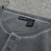 custom draw cord fade gray henry neck tee