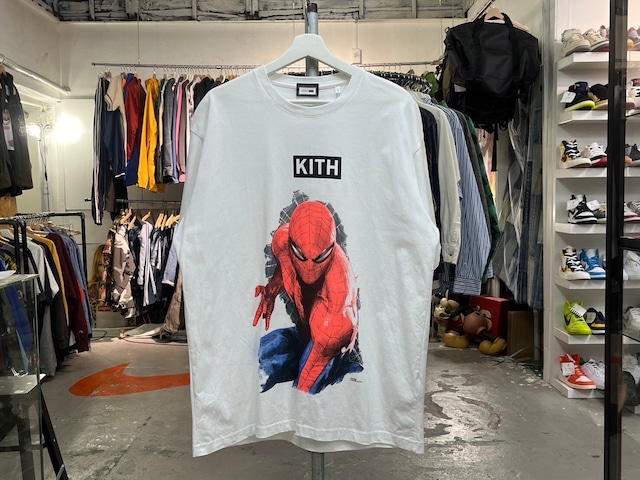 KITH × MARVEL SPIDER-MAN ACTION VINTAGE TEE WHITE LARGE 44349