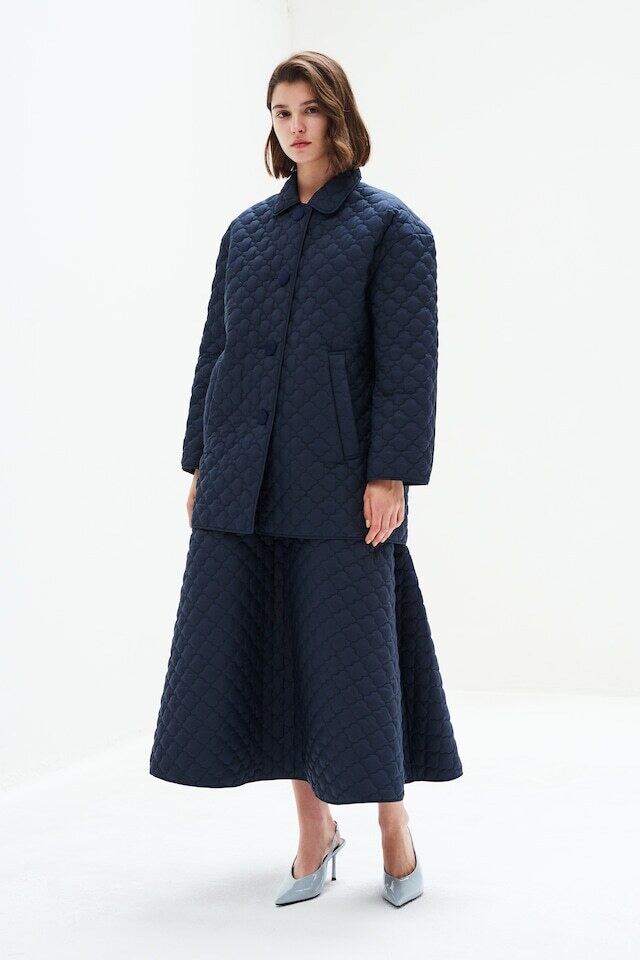 AMICAアミカ黒VOYAGE D'AMIE キルティングスカート 6Y-11Y AMICA・kids VOYAGE SKIRT NAVY | FLICKA ASHIYA