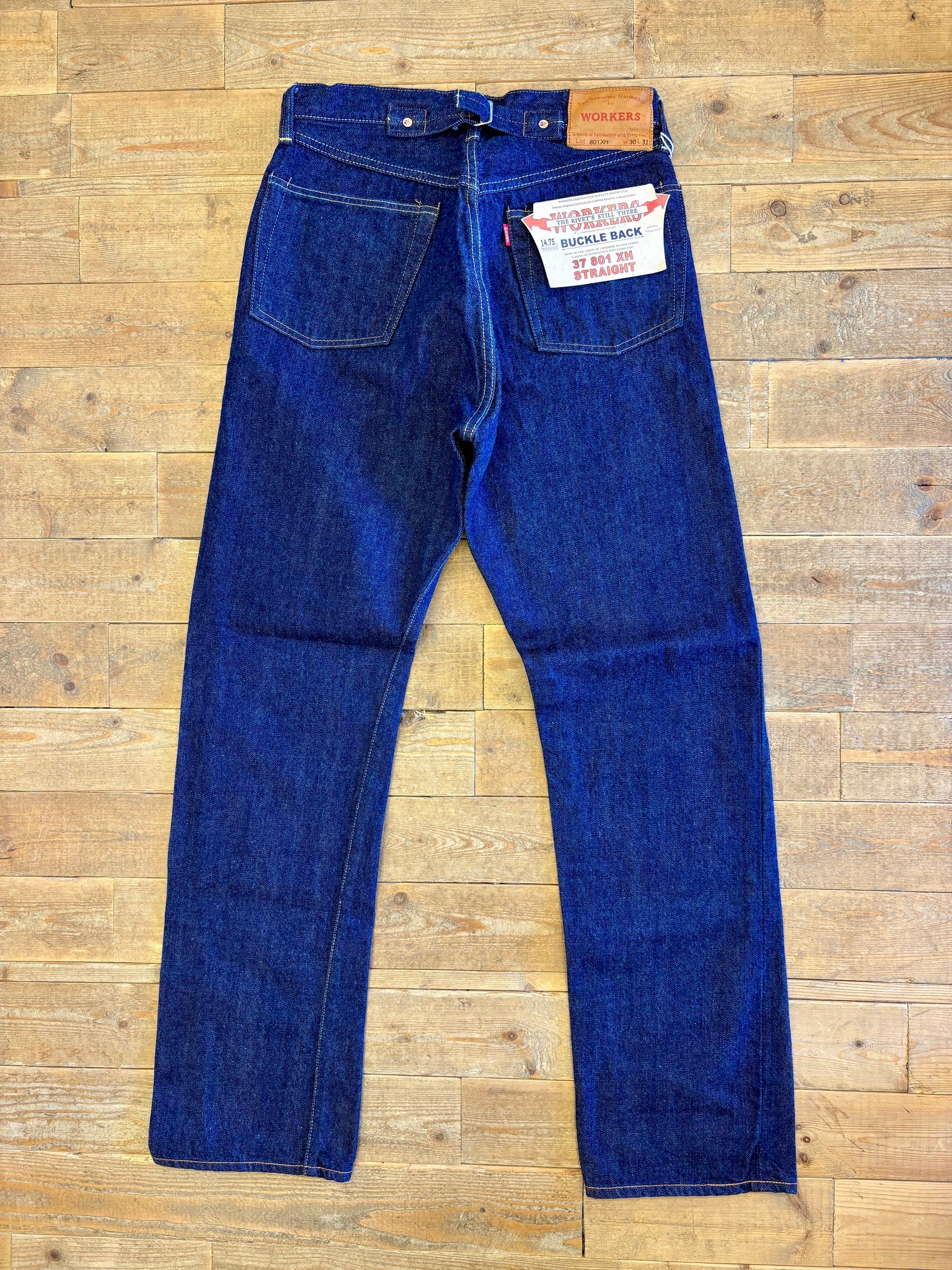 WORKERS(ワーカーズ)37 801XH, Buckle Back, Blue Selvedge