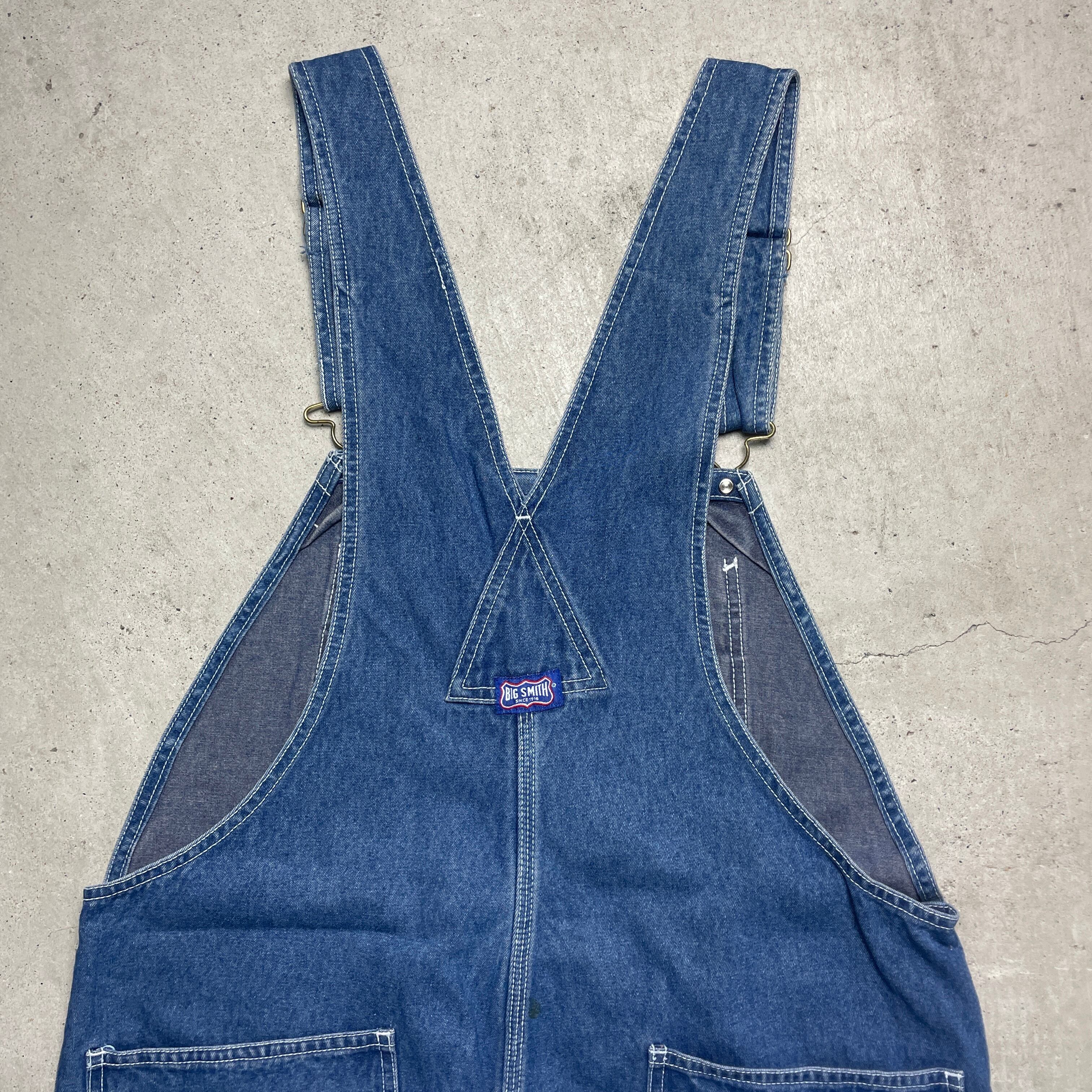 BIG SMITH ビッグスミス デニム オーバーオール メンズW38L32 古着