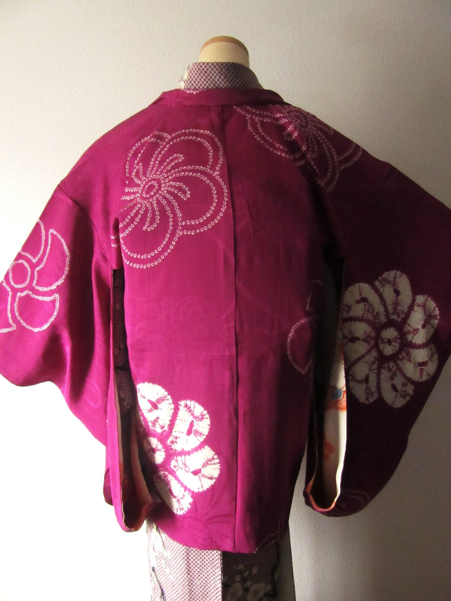 ねじり梅文様 絞り アンティーク羽織 着物 | アンティーク着物と和装