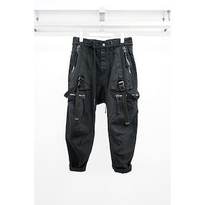 [D.HYGEN] (ディーハイゲン) ST107-0423A Stretch Cotton Denim Tapered Cargo Cropped Denim Trousers