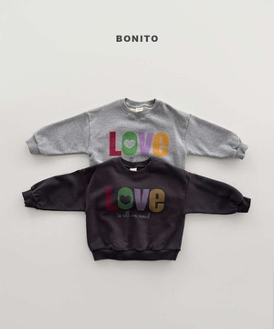 【予約】bonito  Love sweatshirt