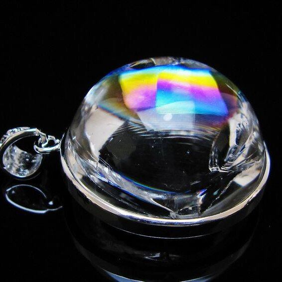 アイリスクォーツ 水晶 ペンダント 虹入り 一点物 112-12438