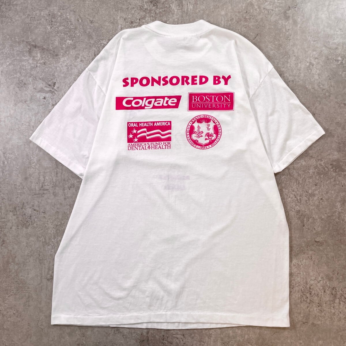 90年代 USA製 SHOW US YOUR SMILE プリントTシャツ メンズL相当 古着
