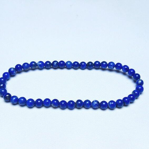 ラピスラズリ ブレスレット 4mm 一点物 メール便可 [M便 1/10] 111-48459