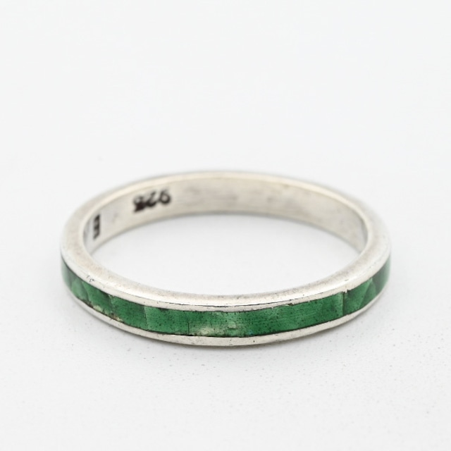 Green Enamel Thin Ring #9.0 / Norway