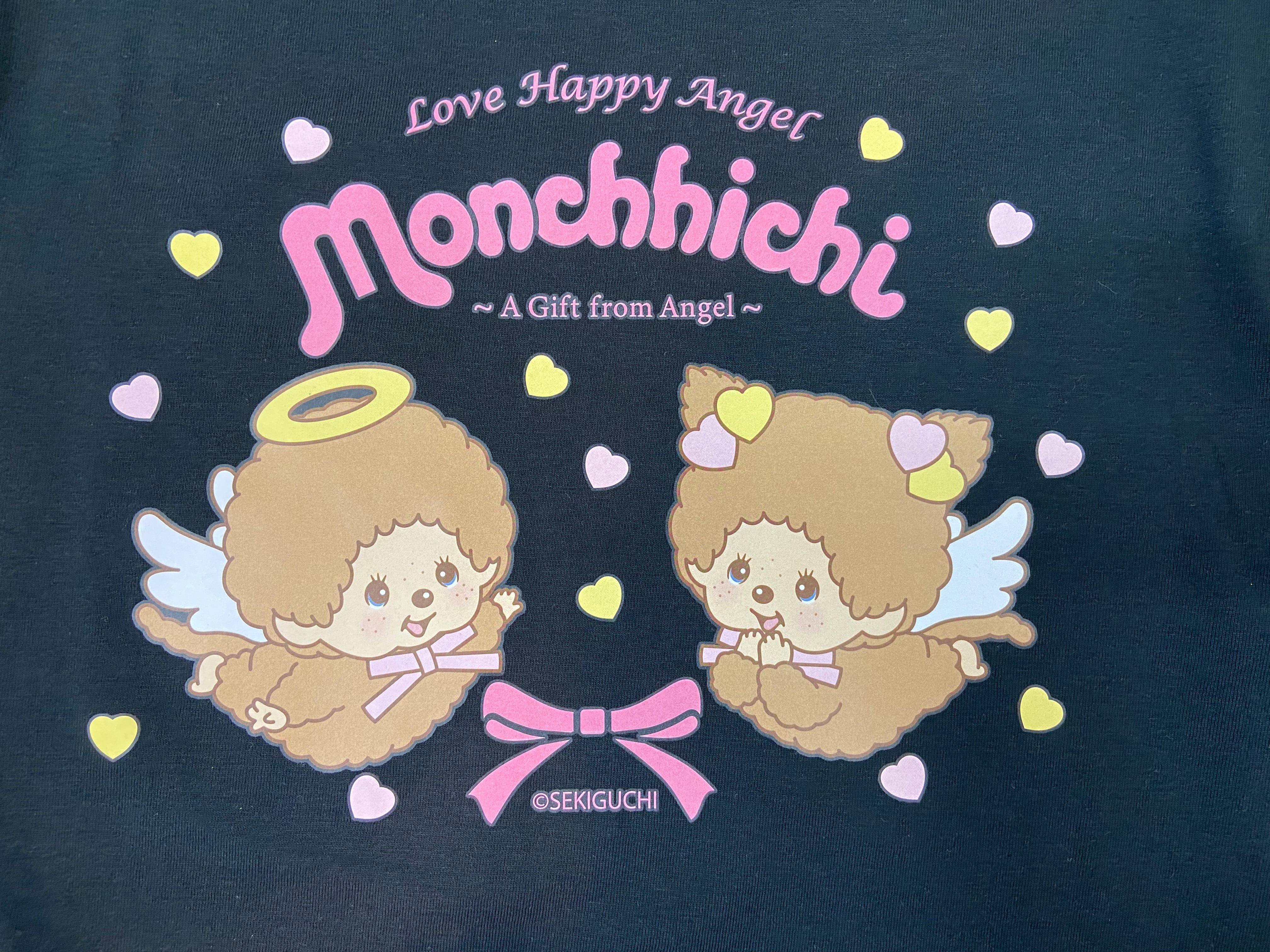 ラブ ハッピーエンジェル モンチッチ Tシャツ リボン ブラック | burly