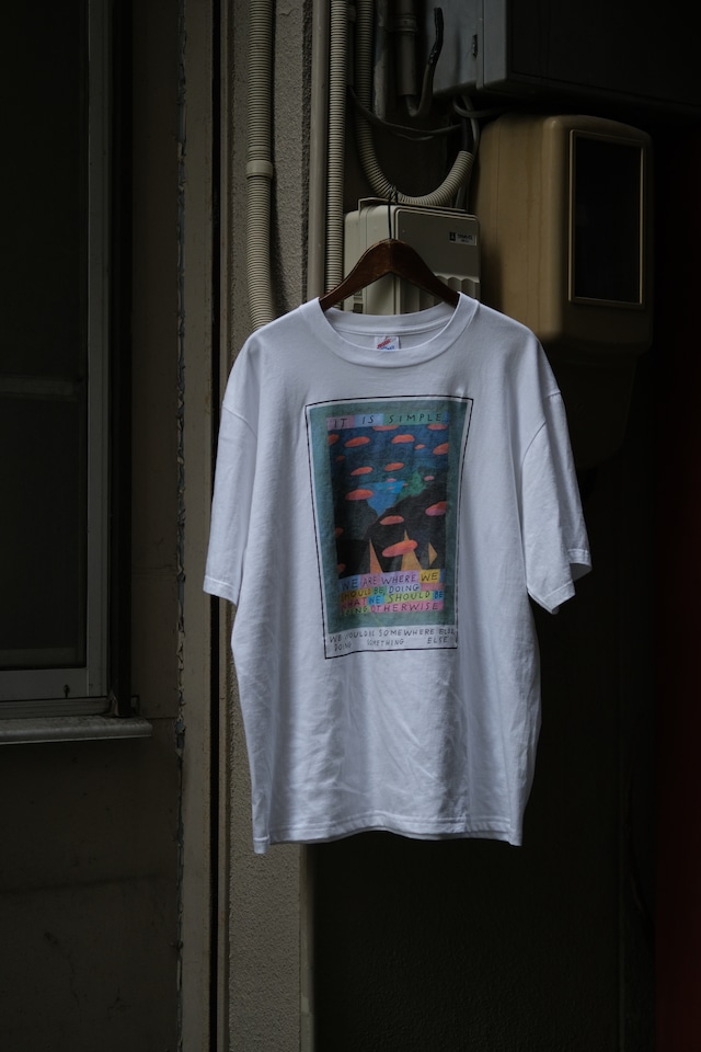 90's "Richard Stine" philosophical art T shirt