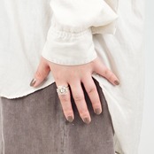 OLD "TIFFANY&CO." COMBI SQUARE TOP RING