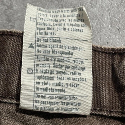 USA生地製 ダークブラウン ダブルニー Carhartt B136 36×32 詳細写真12