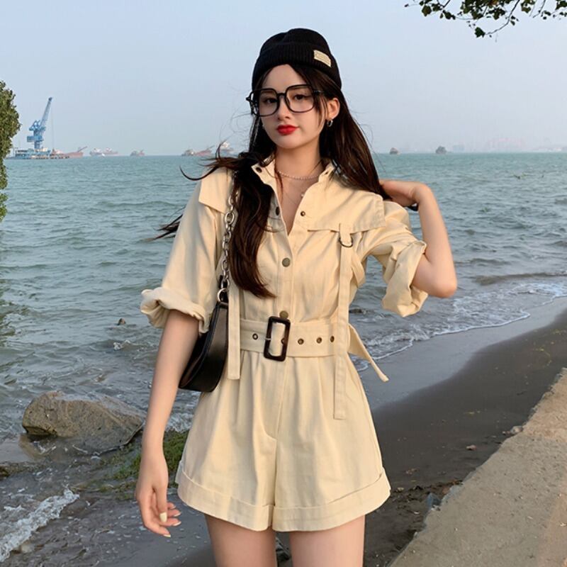 ウェストジャンプスーツ オールインワン サマーワンピースハイウェストスリムドレス 夏物 YY-ファッション66530055827