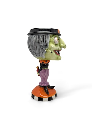 ヴィンテージ雑貨 90s USA ハロウィン 魔女モチーフ セラミックグラス