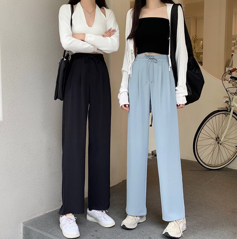 パンツ レディースサマーハイウェストカジュアル薄手ルーズ 夏物 ドラファッションホール76501637643