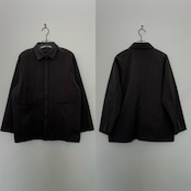 【受注予約:10月上旬入荷予定】フライフロント微起毛シャツJK/チャコールブラウン