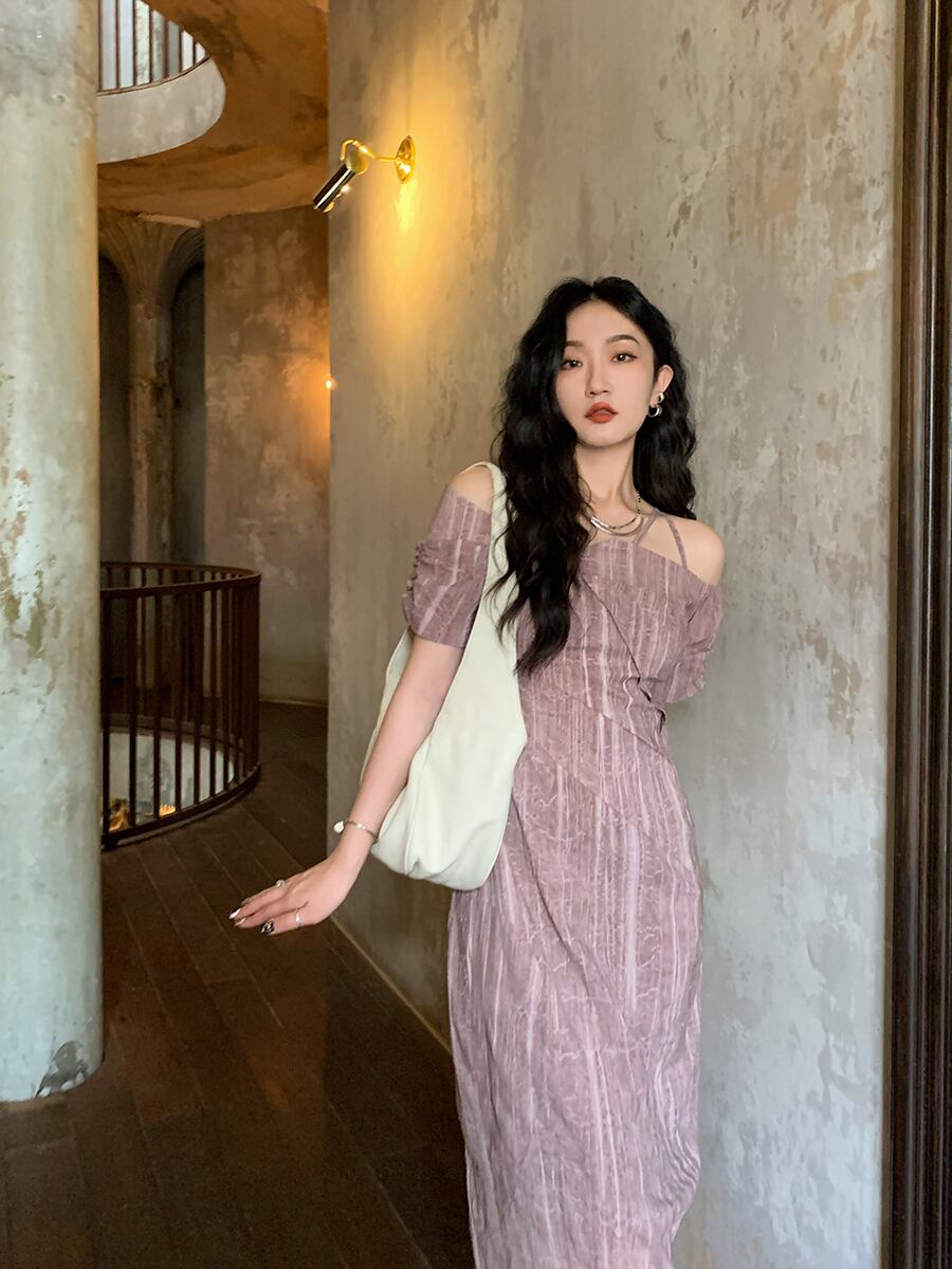 送料無料】 Ren Xiaoyiの新しい中国風ホルターネックロング