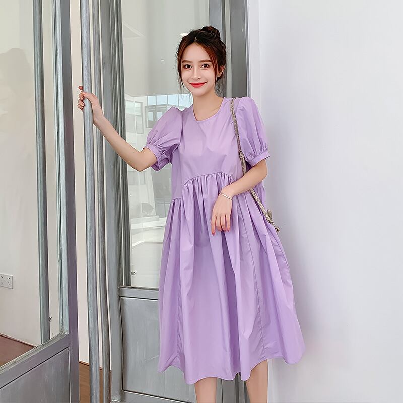 【新作】【送料無料】 マタニティウェア2020夏の新しいテンセルコットンルーズドレス小さな新鮮なミドル丈のトレンディなマタニティドレス-アリババ サマー 夏物 expec285309904087