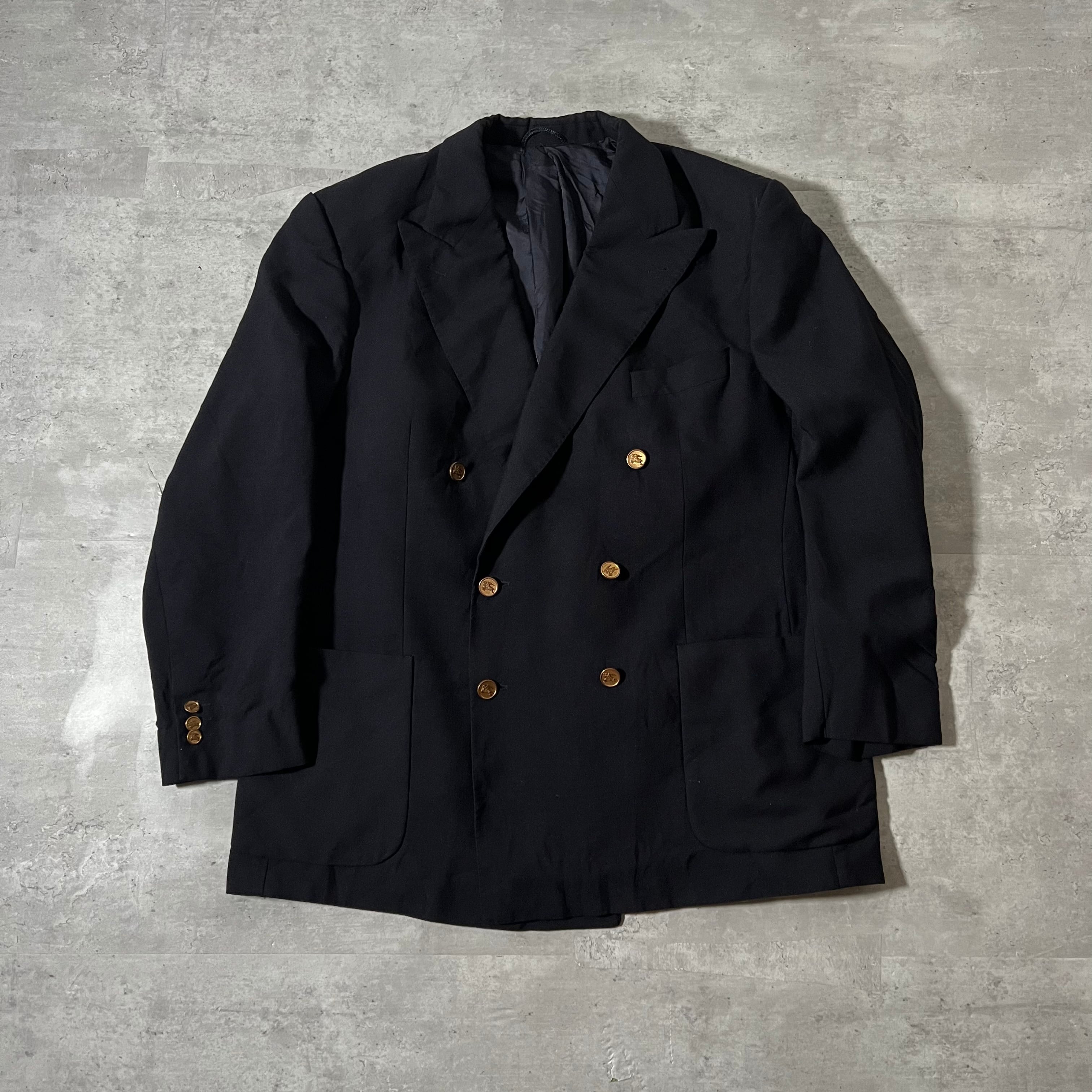 80s-90s “BURBERRYS” wool double tailored jacket made in