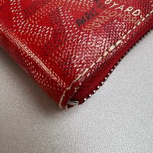 GOYARD ゴヤール レザー 長財布 レッド A-12120