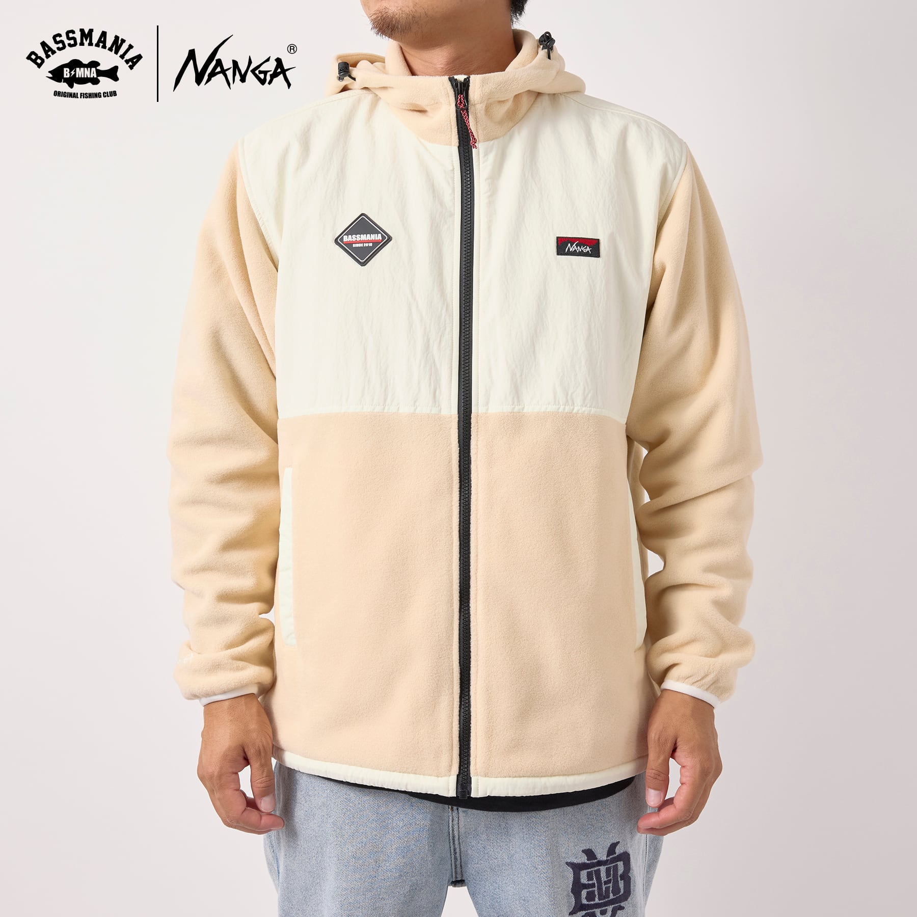 NANGA×BASSMANIA】POLATECマイクロフリースジャケット ［OFF WHT