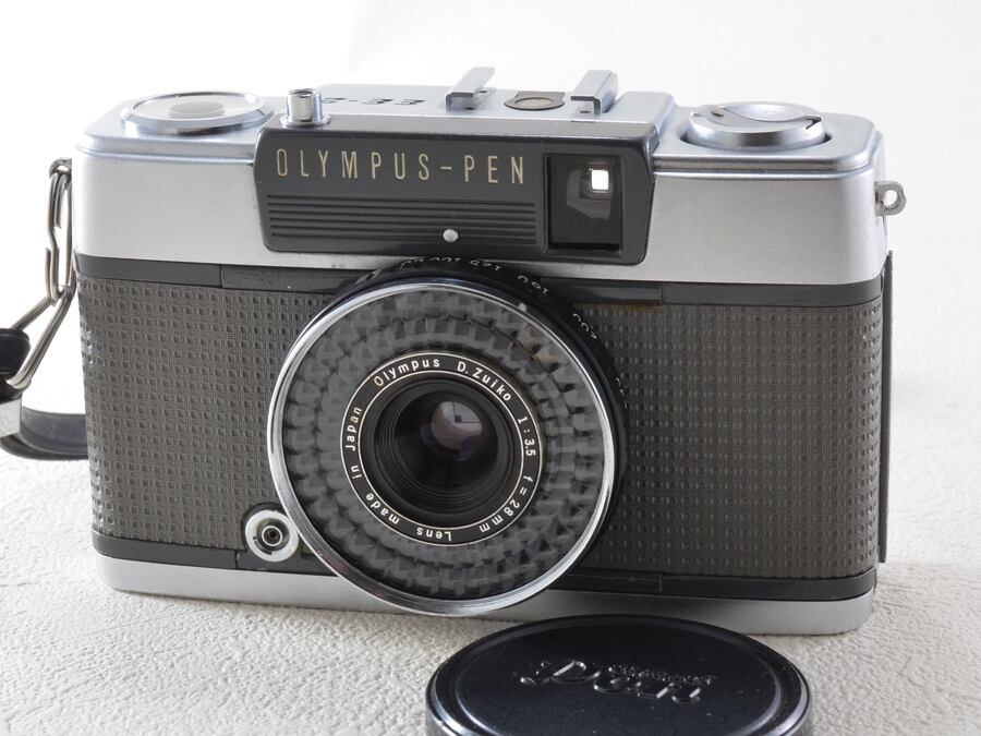 初めてのフィルムカメラ】OLYMPUS PEN EE-2 28mm F3.5 整備済 ネガフィルム付 オリンパス（50353）  サンライズカメラーSunrise Cameraー