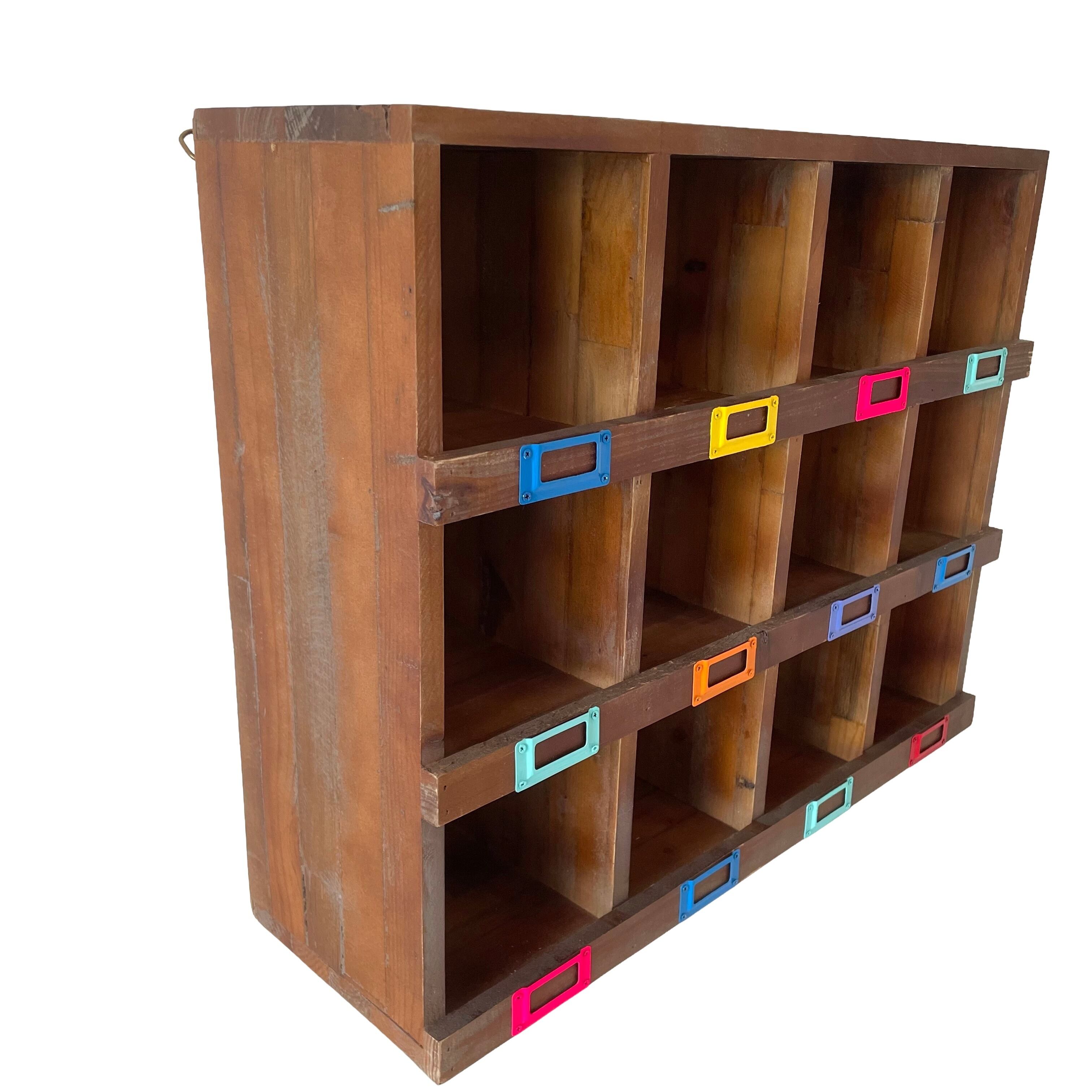 Vivid Label Wood Collection Box W60cm×D19cm×H48cm 収納コレクション