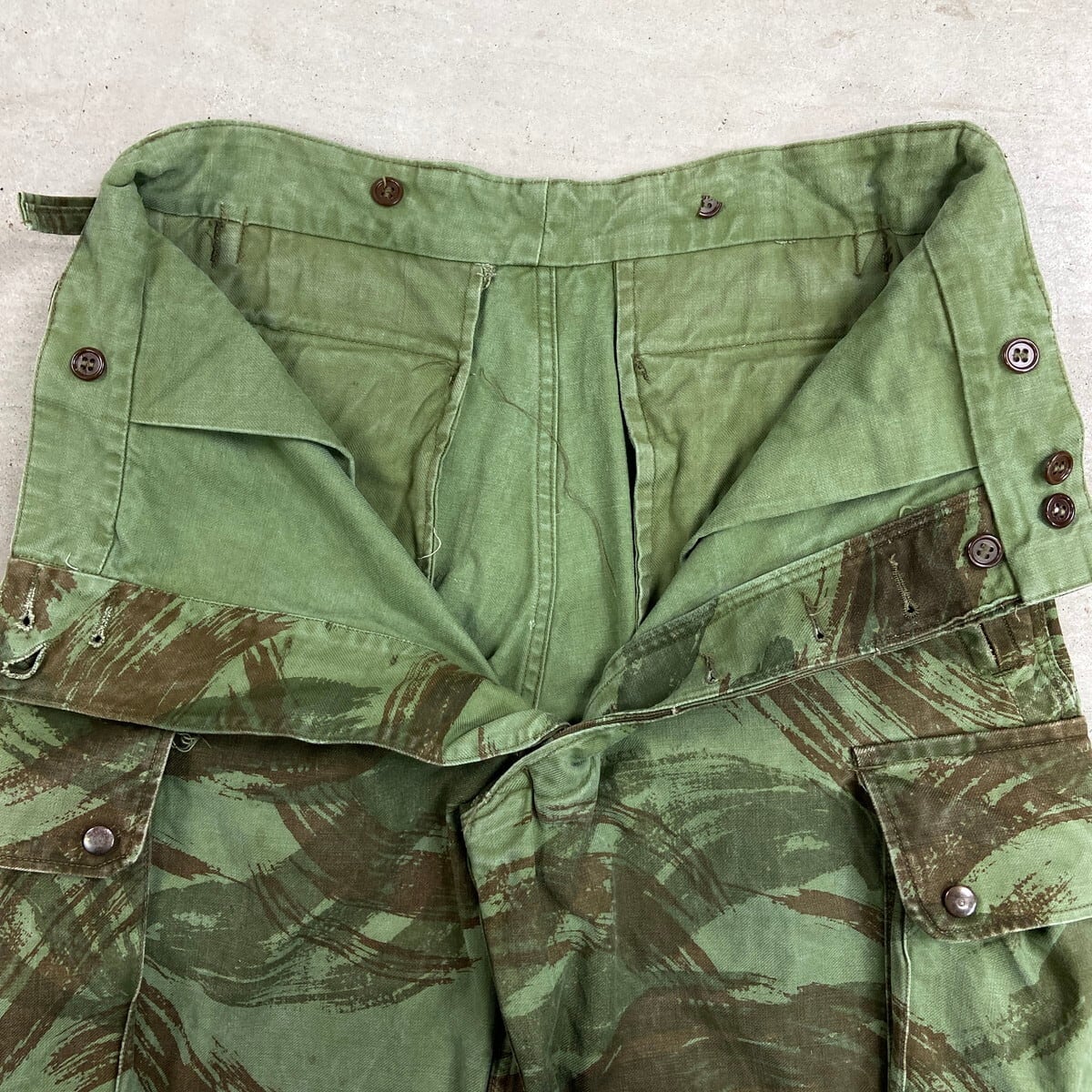 60年代 ポルトガル軍 リザードカモ パラトルーパーパンツ メンズW32