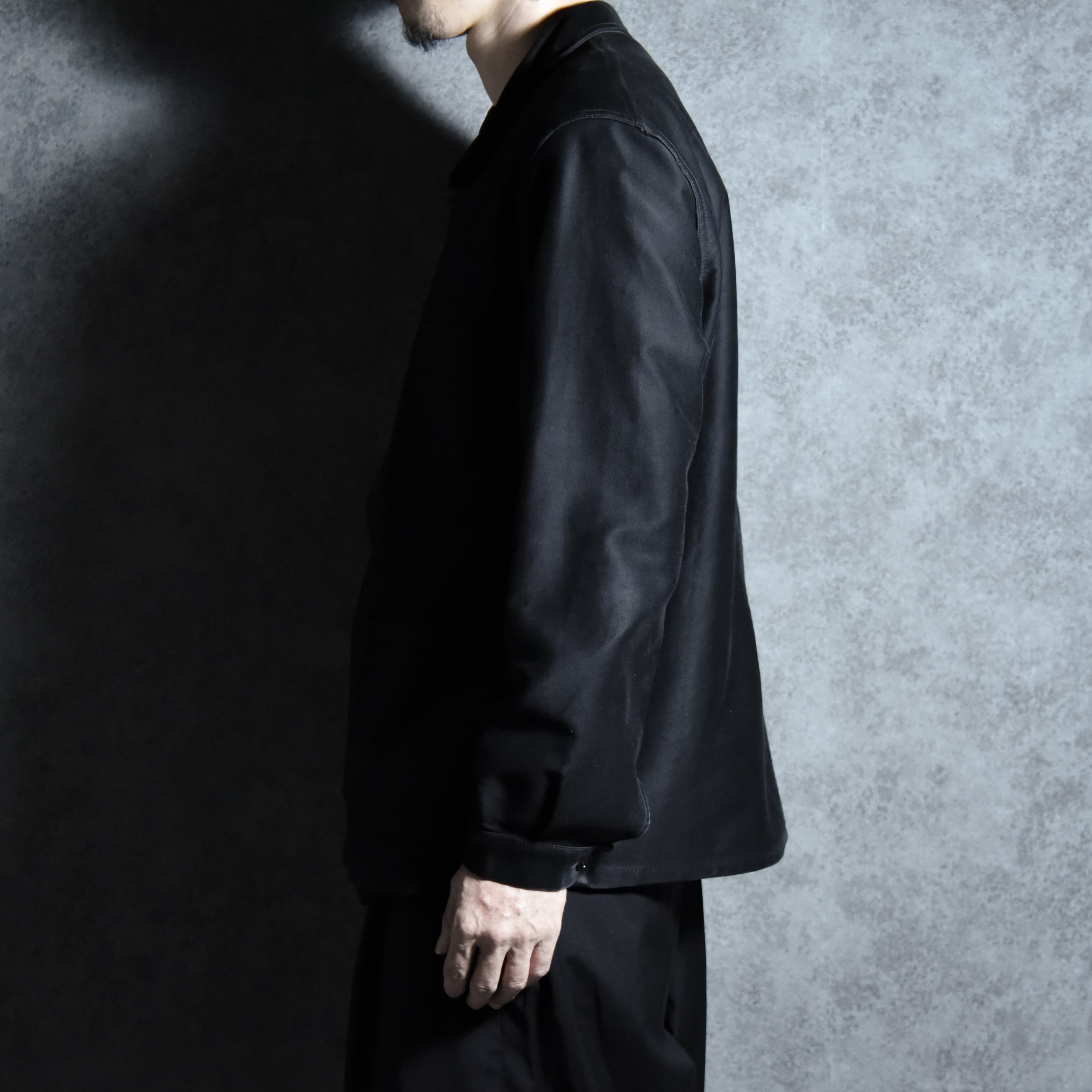 60s Le Favori Black Moleskin French Work Jacket ブラック