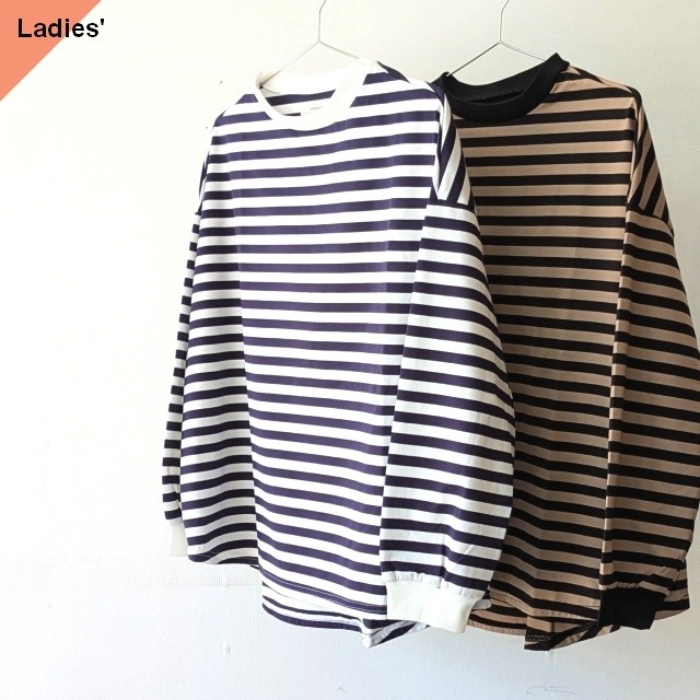 【26AW】sasanqua by trees ウルティマボーダー天竺長袖Tee　Ultima Border Long-sleeve Tee