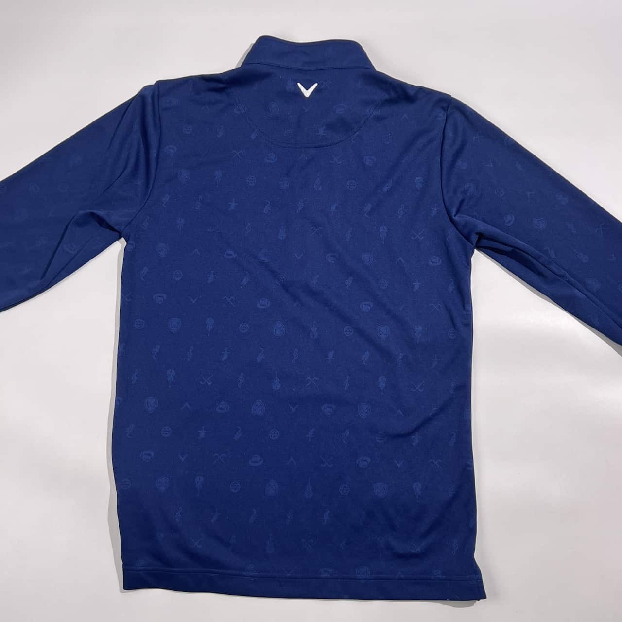 Callaway キャロウェイ 総柄 ハーフジップ プルオーバー 長袖シャツ サイズ M /ネイビー系 メンズ