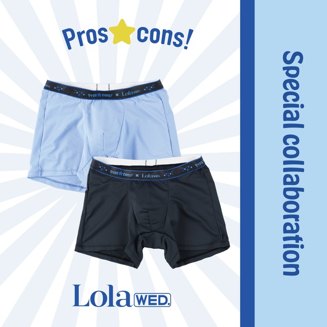 Lola wed. x pros and cons　ボクサーパンツ2色セット