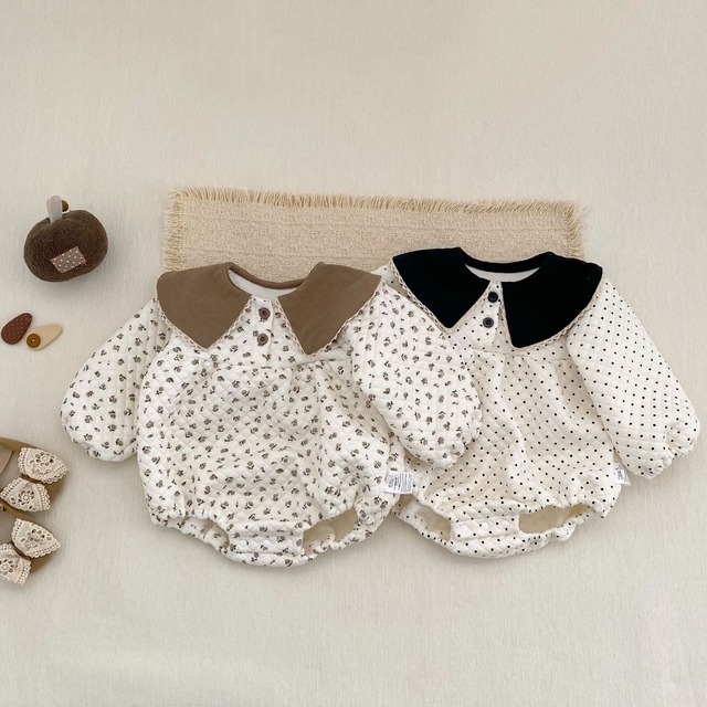 【BABY】2026新作　可愛いドットロンパース