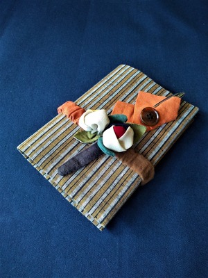 リボンシリーズ遠州綿織物手縫い手帳カバー(A6サイズ)