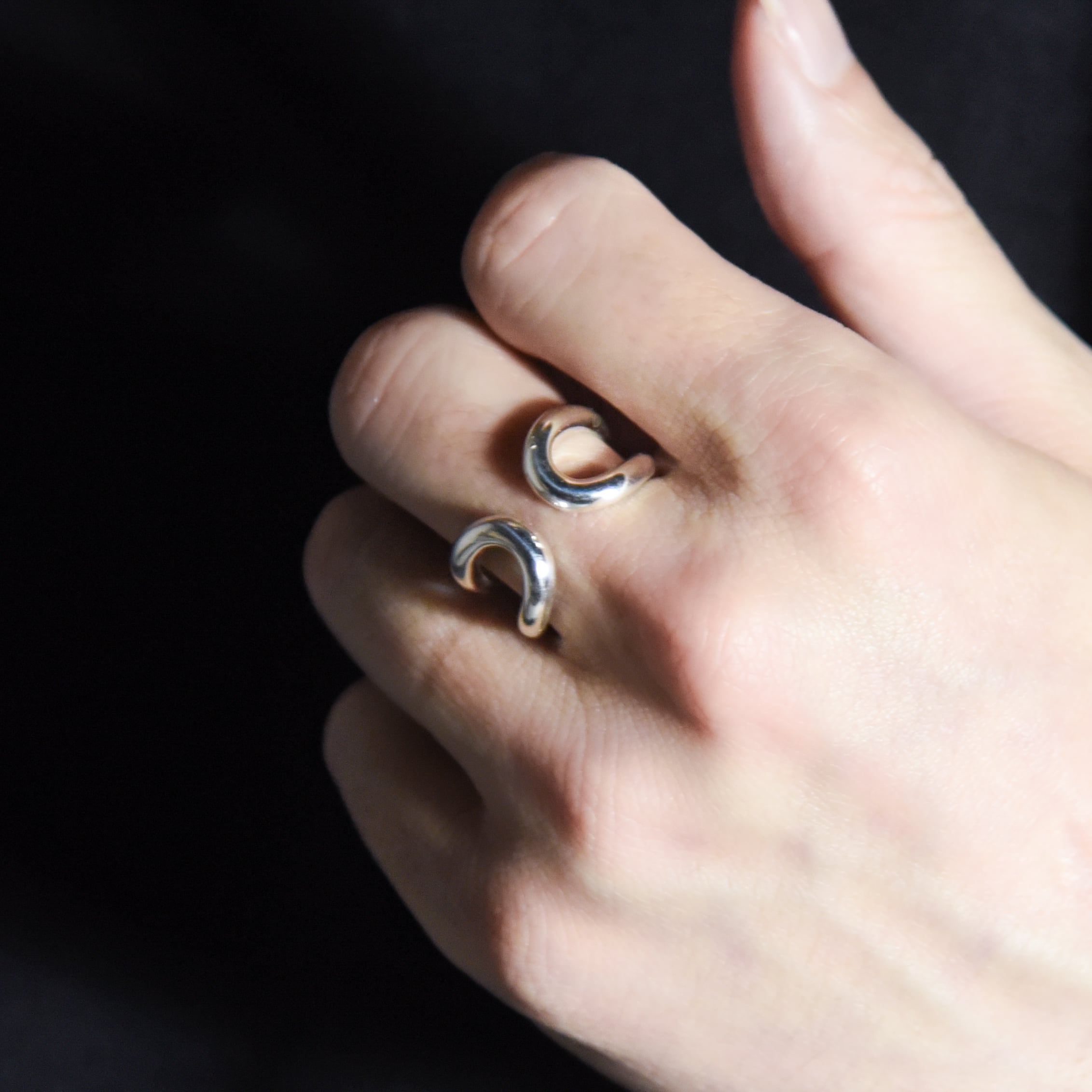British Vintage Silver Open shank Ring イギリス ヴィンテージ