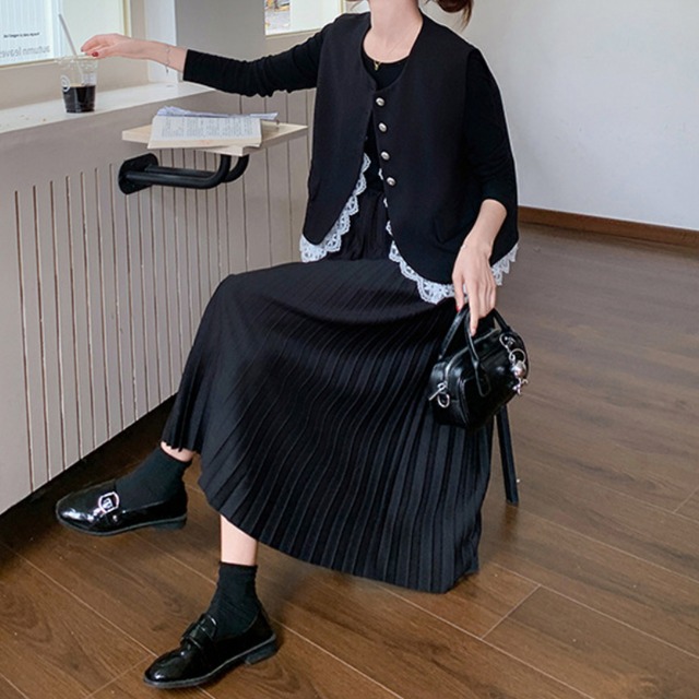 146cm〜　セレブレースワンピスーツセット