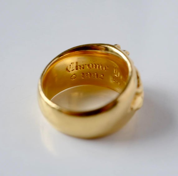 CHROME HEARTS クロムハーツ フローラルクロス リング 指輪 22K CHROME HEARTS クロムハーツ フローラルクロス リング 指輪 22K
