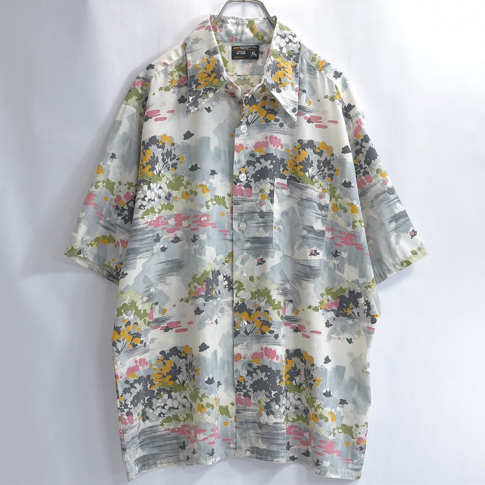 70s~ JCPenney ジェイシーペニー 総柄 アート デザイン半袖シャツ 70s~ JCPenney ジェイシーペニー MW 総柄 アート デザイン 半袖