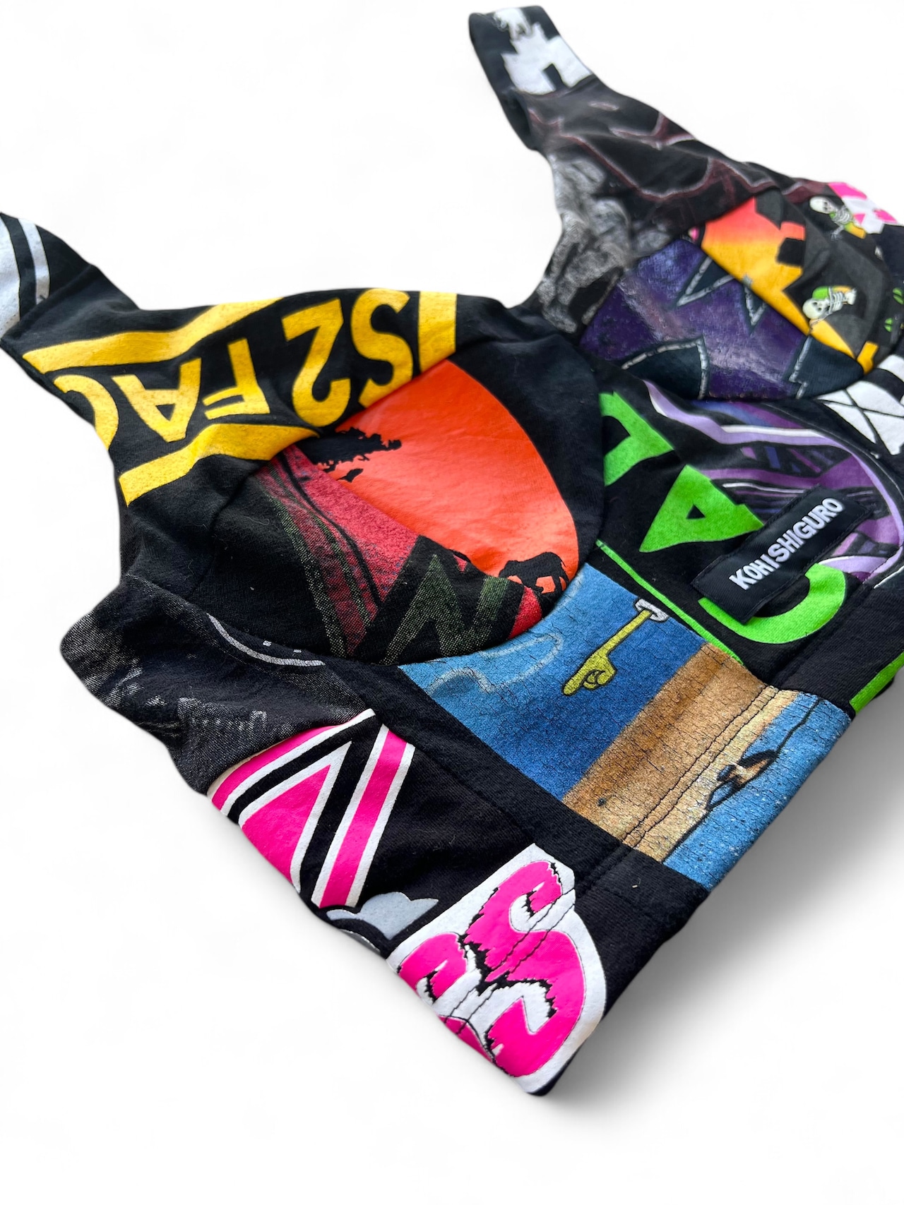 KOH ISHIGURO Upcycled "Print" Patchwork bustier - 2