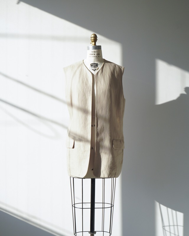 Linen over size vest〈Hermès by martin margiela〉
