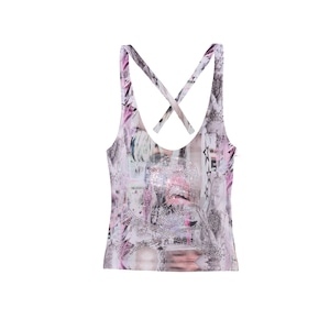 【4 Angels.omg】Halter Printed Top